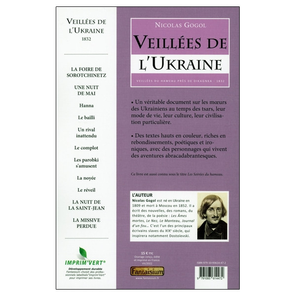 Veillées de l'Ukraine - Veillées du hameau près de Dikagnka - 1832