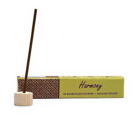 Emballé par 12 piÃ¨ces Encens aux herbes sans bambou avec support - Harmony -- 34 g
