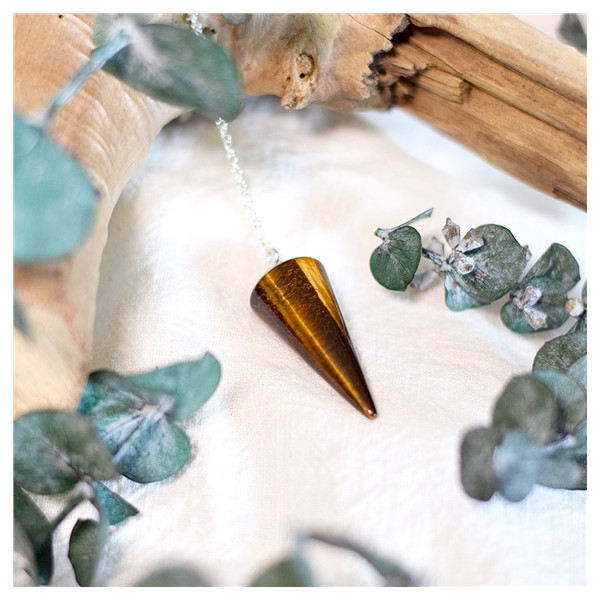 Pendule Cône Lisse en il de tigre