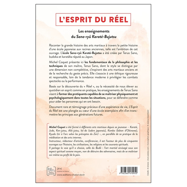 L'esprit du réel - Les enseignements du Sano-ryû Karaté-Bujutsu