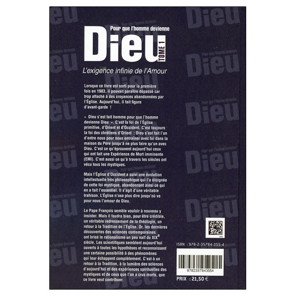 Pour que l'Homme devienne Dieu Tome 1