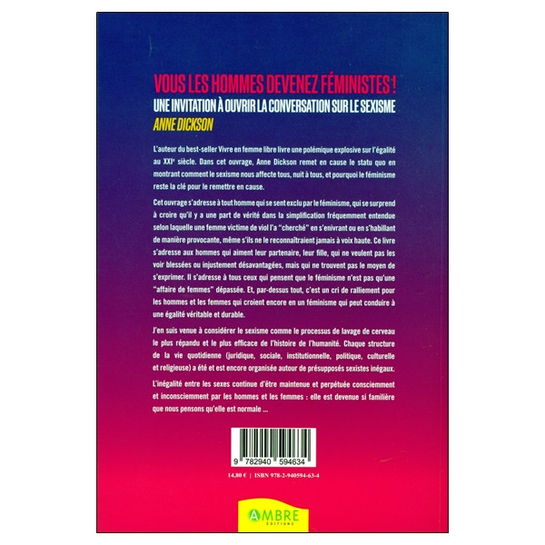 Vous les hommes, devenez féministes ! Une invitation à ouvrir la conversation sur le sexisme