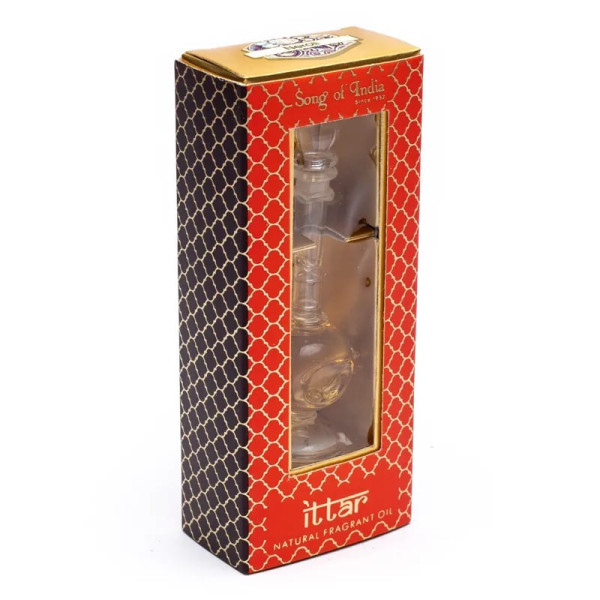 Emballé par 3, Huile de parfum bouteille soufflée bouche Rose -- 5 ml