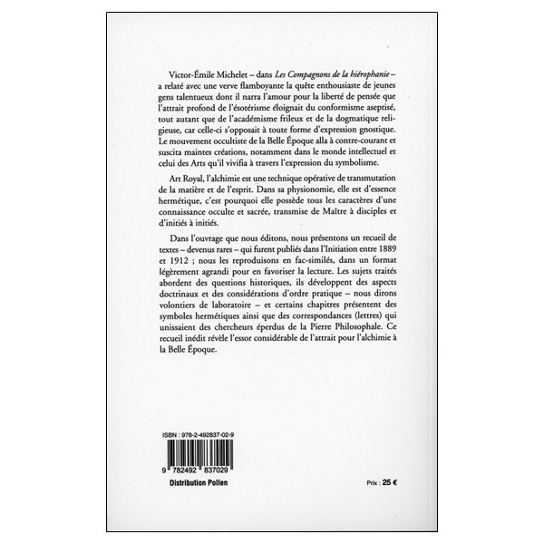 L'Alchimie par les occultistes de la Belle Epoque