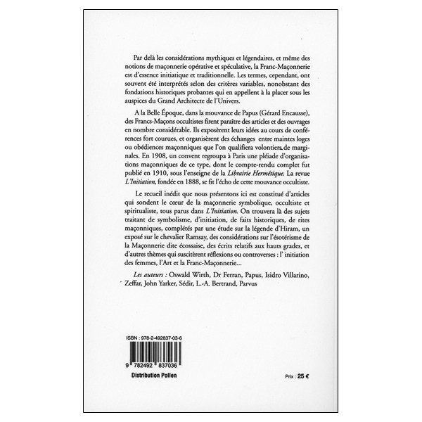 La Franc-Maçonnerie par les occultistes de la Belle Epoque