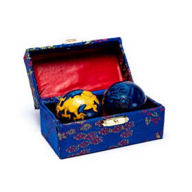 Boules de santé Qi Gong Dragon jaune -- 4 cm