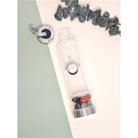 Bouteille en verre Pierres Roulées 7 Chakras