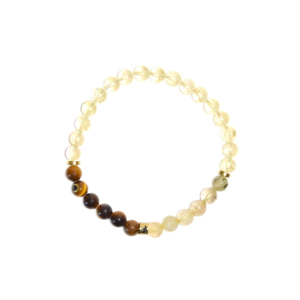 Bracelet Chakra Plexus solaire Perles rondes 6 mm
