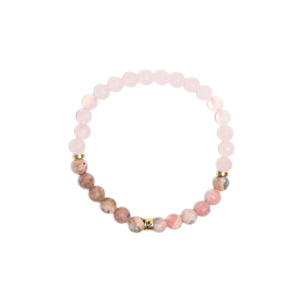 Bracelet Chakra du Cur Perles rondes 6 mm