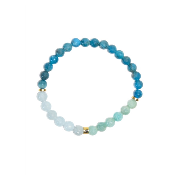 Bracelet Chakra de la Gorge Perles rondes 6 mm