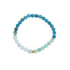 Bracelet Chakra de la Gorge Perles rondes 6 mm