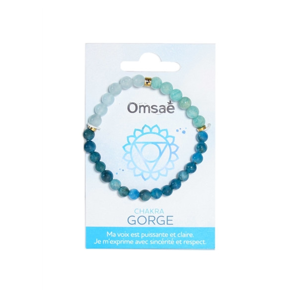 Bracelet Chakra de la Gorge Perles rondes 6 mm