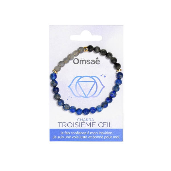 Bracelet Chakra du 3ème il Perles rondes 6 mm