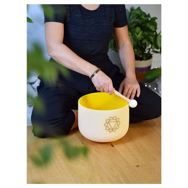 Bol chantant en Cristal Chakra Plexus solaire