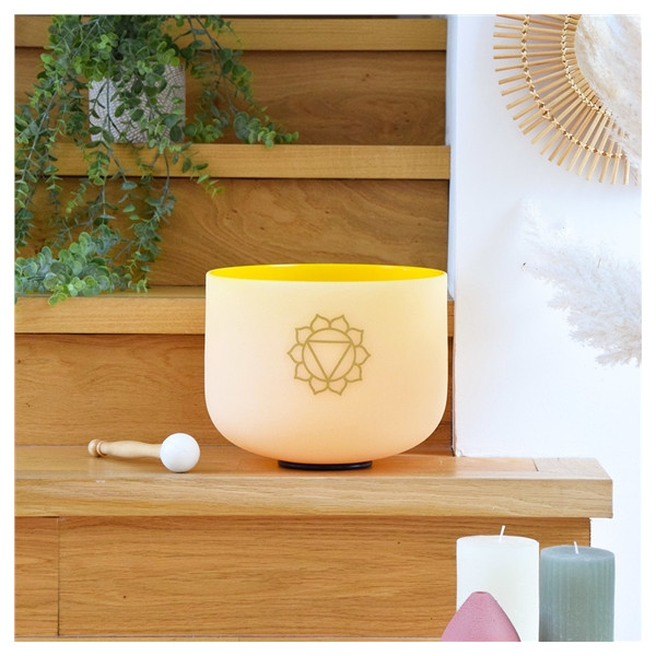Bol chantant en Cristal Chakra Plexus solaire