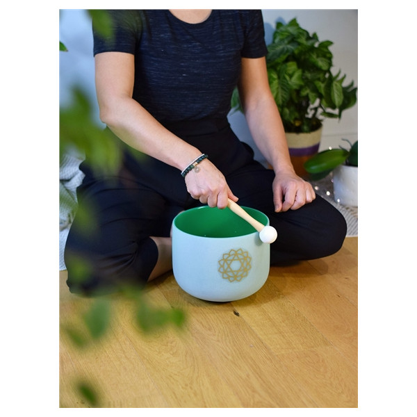 Bol chantant en Cristal Chakra du Cur