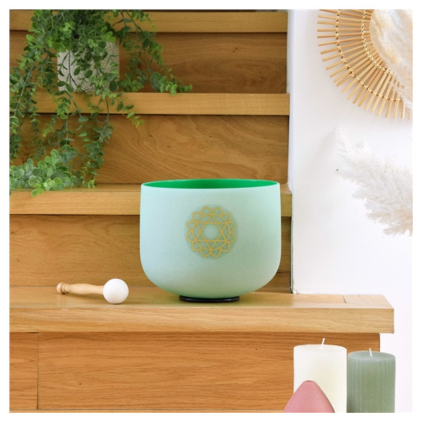 Bol chantant en Cristal Chakra du Cur