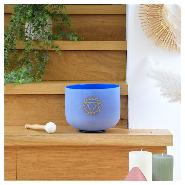 Bol chantant en Cristal Chakra de la Gorge