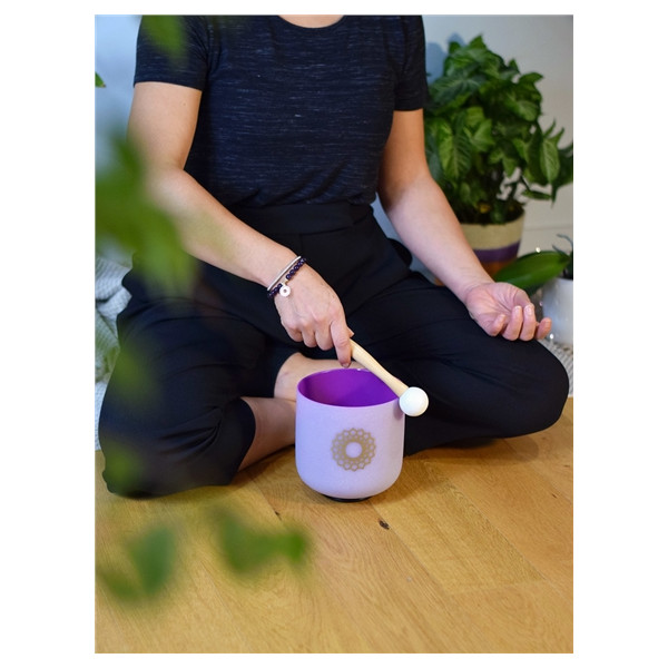 Bol chantant en Cristal Chakra Couronne