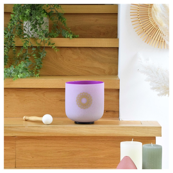 Bol chantant en Cristal Chakra Couronne
