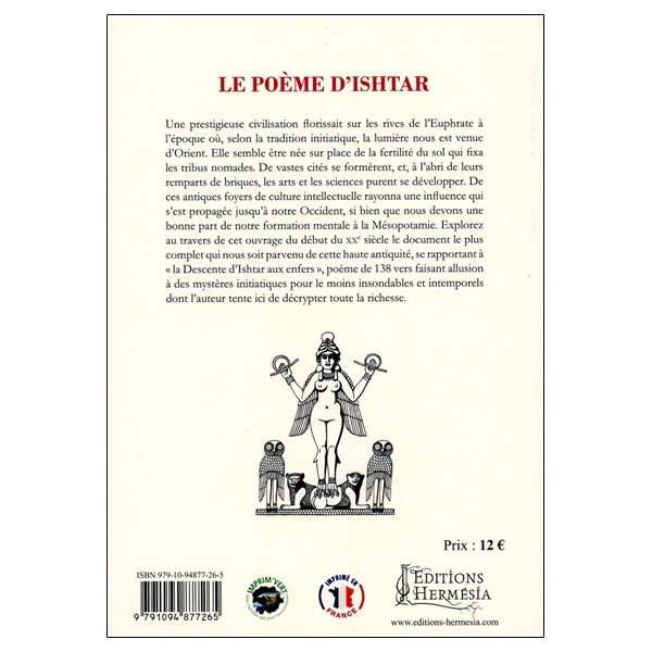 Le poème d'Ishtar - Mythe Babylonien interprété dans son ésotérisme