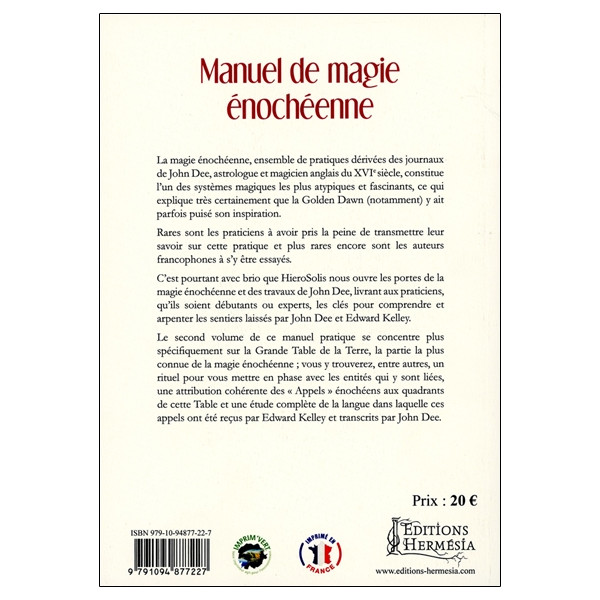 Manuel de magie énochéenne - Volume II Zamran : pratique et rituels