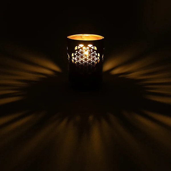 Emballé par 4, Bougeoir Fleur de Viee -- 6x5 cm