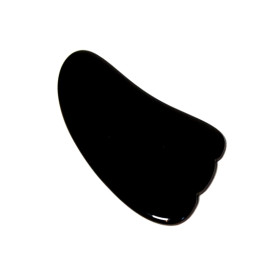 Gua Sha Palme en Obsidienne noire