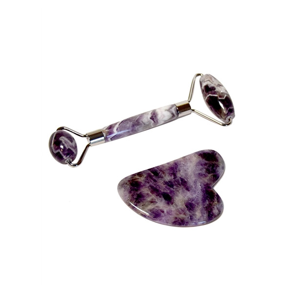 Coffret de Massage pour le Visage en Améthyste