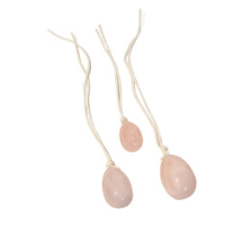 ufs de Yoni en Quartz rose Assortiment de 3
