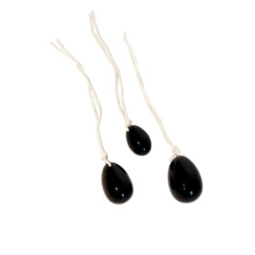 ufs de Yoni en Obsidienne noire Assortiment de 3