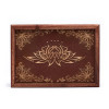 Boite à tarots en bois Lotus -- 17.5x13x6.5 cm