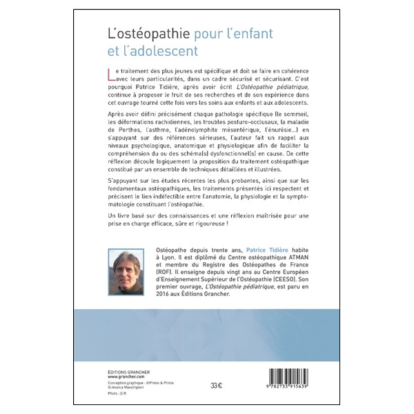 L'ostéopathie pour l'enfant et l'adolescent - Protocole thérapeutique