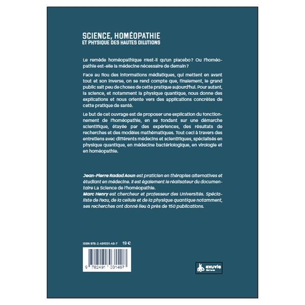 Science, homéopathie et physique des hautes dilutions - Les secrets de l'eau enfin dévoilés