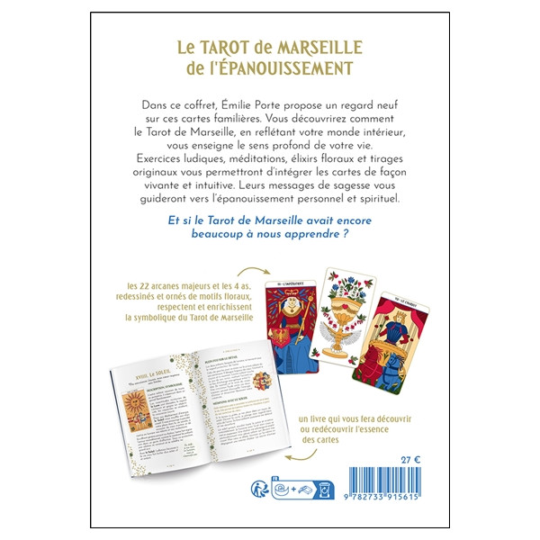 Le Tarot de Marseille de l'épanouissement - Les cartes & le livre pour mieux se connaître et s'accomplir - Coffret