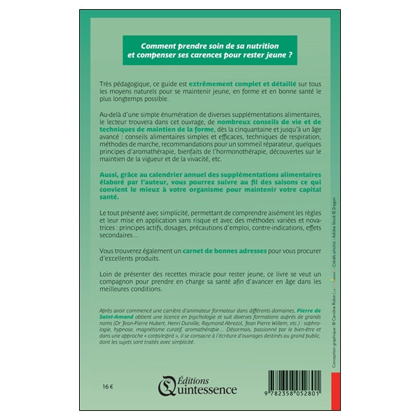 Guide des supplémentations alimentaires pour vieillir en bonne santé - Agenda pratique pour préserver sa santé au fil des saison