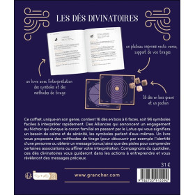 Les Dés divinatoires - 16 dés gravés, un plateau de tirages & un livre - Coffret