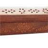 Emballé par 2, Porte bÃ¢tons d'encens avec réceptacle Lotus -- 31x5.5x6 cm