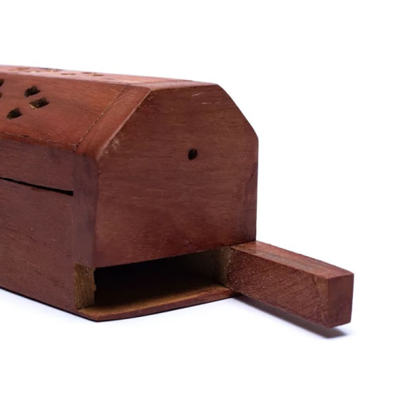 Emballé par 2, Porte bÃ¢tons d'encens avec réceptacle Lotus -- 31x5.5x6 cm