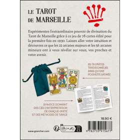 Le Tarot de Marseille - Les 78 cartes traditionnelles & 1 notice - Coffret