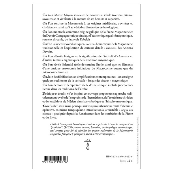 Lapidarium Latomorum - Thrésor hermétique de la Maçonnerie Gallique