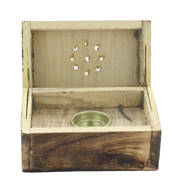 Boîte Porte-encens Cône en Bois de manguier Rectangulaire