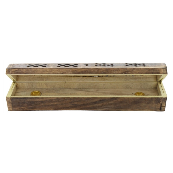 Boîte Porte-encens Bâton et Cône en Bois de manguier Semi-hexagonale
