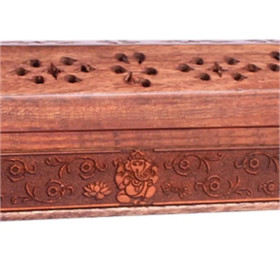 Emballé par 2, BrÃ»le encens avec réceptacle Ganesh -- 31x5.5x6 cm