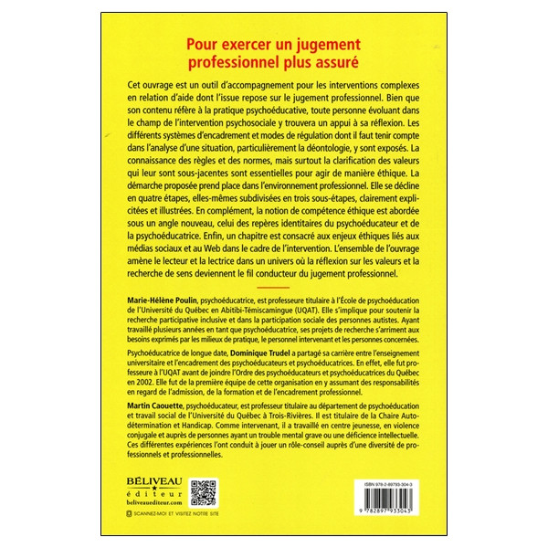 Analyse d'un enjeu éthique en psychoéducation - Pour une conduite compétente