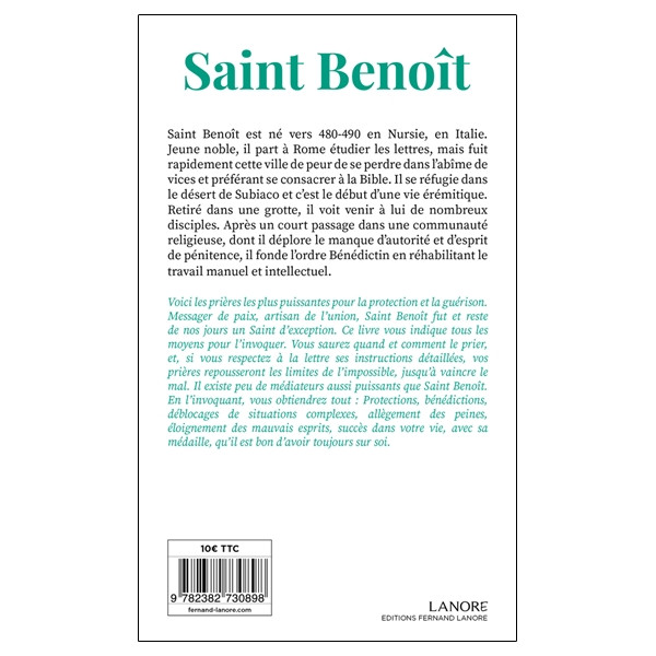Saint Benoît - Sa puissance écartera le mal et vous protègera - Prières, Invocations, Neuvaines et Litanies