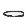 Bracelet Tourmaline Noire Perles rondes 4 mm
