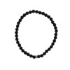 Bracelet Tourmaline Noire Perles rondes 4 mm