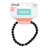 Bracelet Tourmaline Noire Perles rondes 6 mm