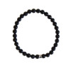 Bracelet Tourmaline Noire Perles rondes 6 mm